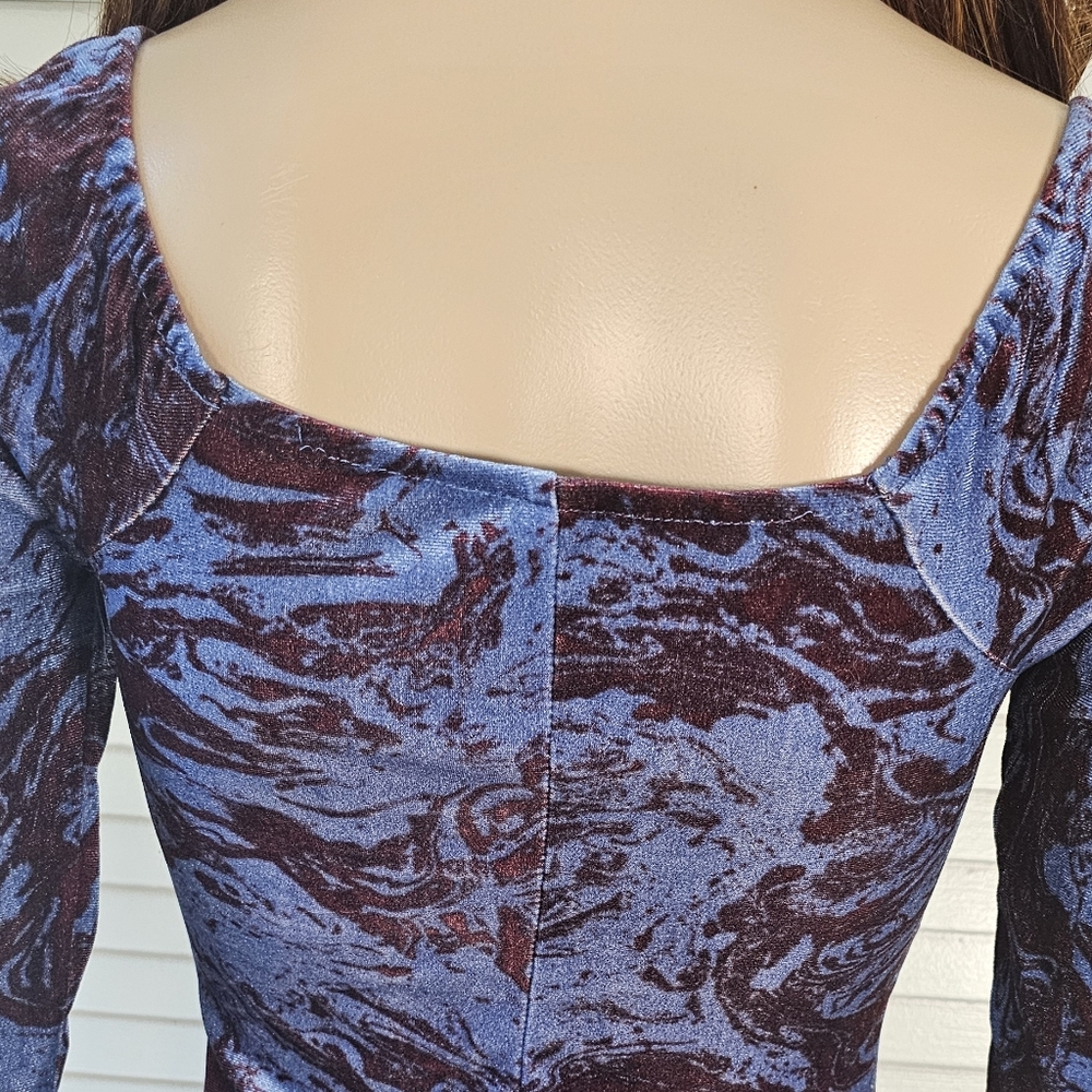 Velvet Ruched Mini Dress - Picture 4 of 13